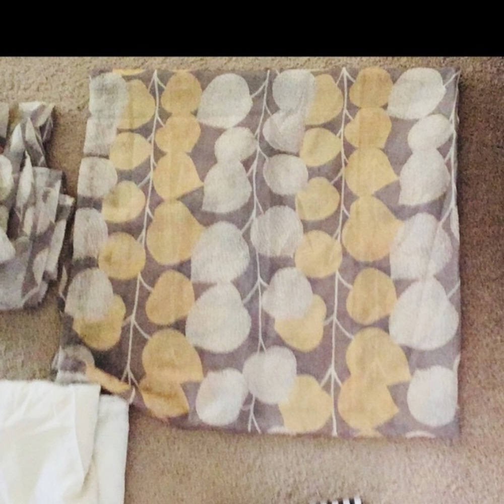 Better home and garden grey, yellow curtain panels
